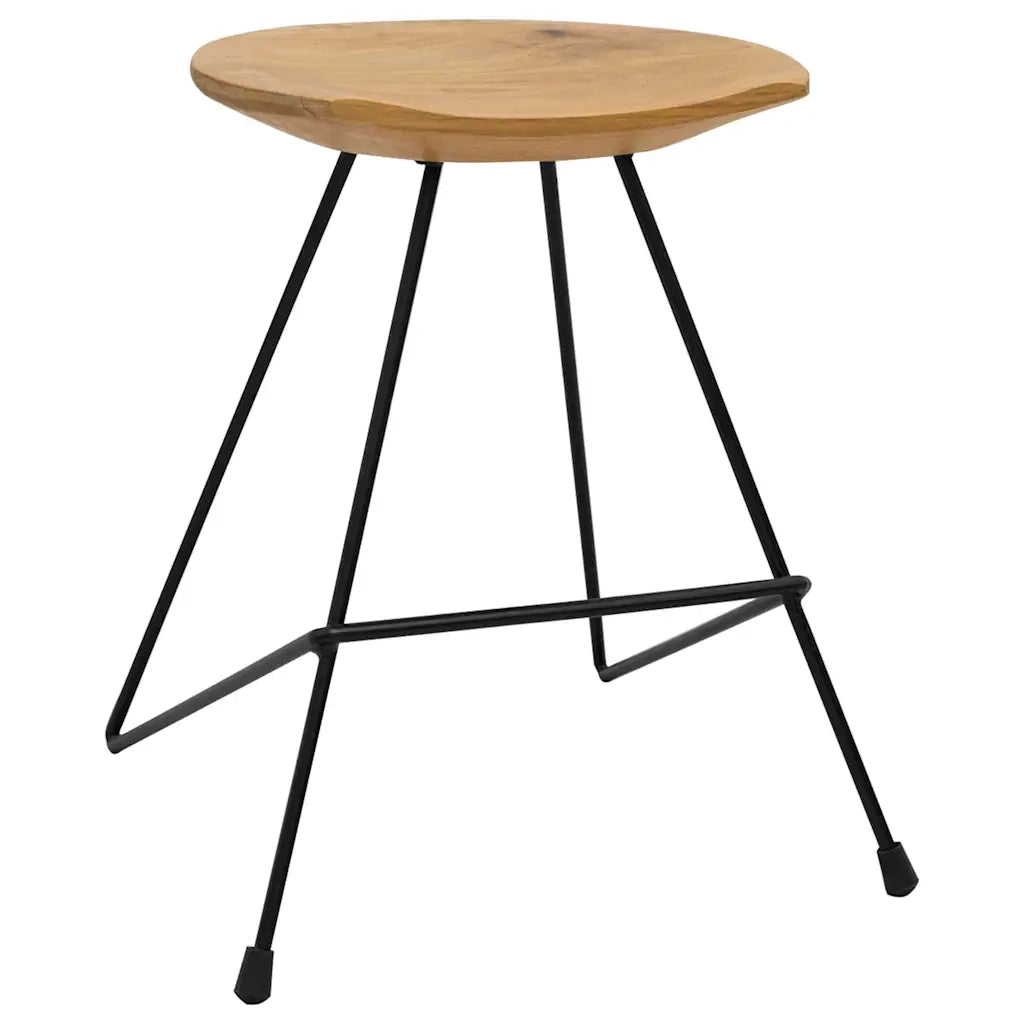 Sgabelli 2 pz in Legno Massello di Teak 285202