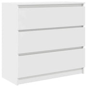 Credenza | Madia | Buffet da pranzo | Armadio da pranzo Bianca 80x35x76 cm in Legno Multistrato