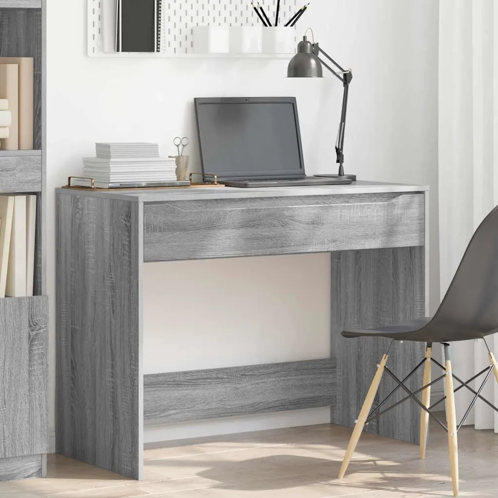 Scrivania | Tavolo da Ufficio Sonoma grigia 100 x 50 x 78 cm Legno ingegnerizzato