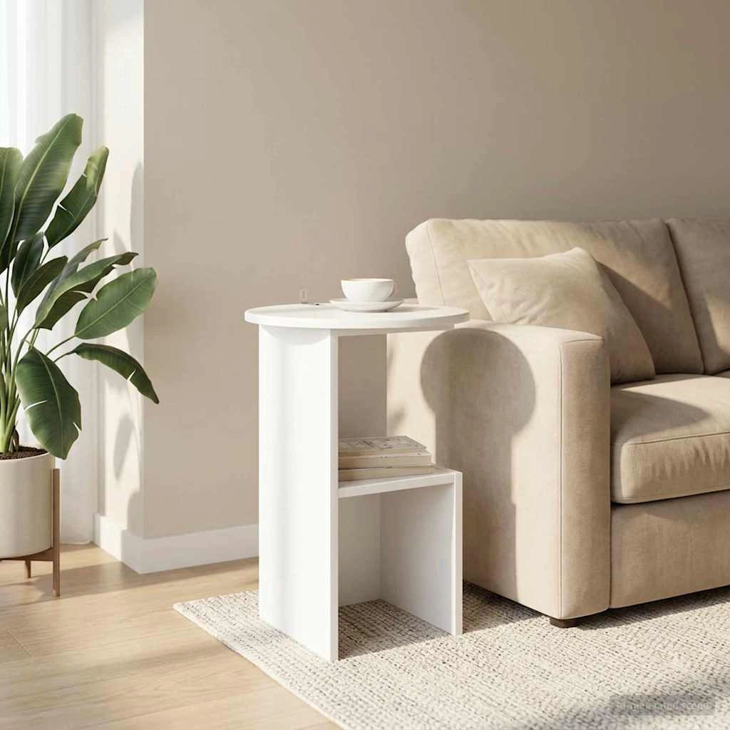 Tavolo laterale Bianco Lucido Ø 39,5 x 55 cm 8001041