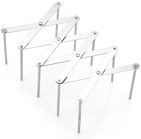 Afdruiprek multifunzionale a telescopio con base antiscivolo in acciaio inossidabile, adatto per utensili da cucina, modello Zilver