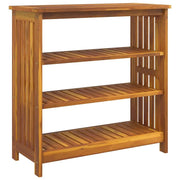 Mobiletto da giardino in legno massello di acacia con pratici ripiani 90 x 40 x 90 cm stile moderno legno marrone 02_0058498