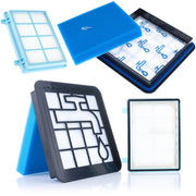 Set Filtri di Ricambio per Aspirapolvere compatibile con Philips PowerPro FC9331/09, FC9333/09 – HEPA Lavabile