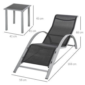 Set Giardino 3 Pezzi con Tavolo e Sedie ¨C Xylo ¨C Metallo Nero, per Terrasse e Balcone