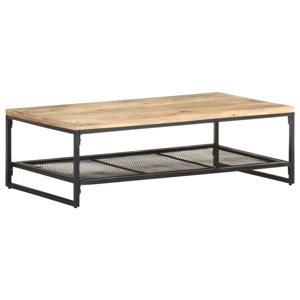 Tavolino da Salotto 110x60x35 cm in Legno Massello di Mango 320244