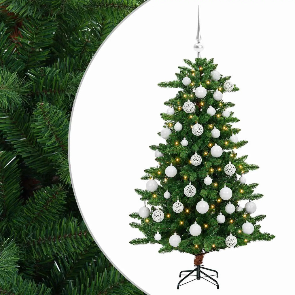 Albero di Natale Artificiale con Palline 150 cm 150 LED 3461381