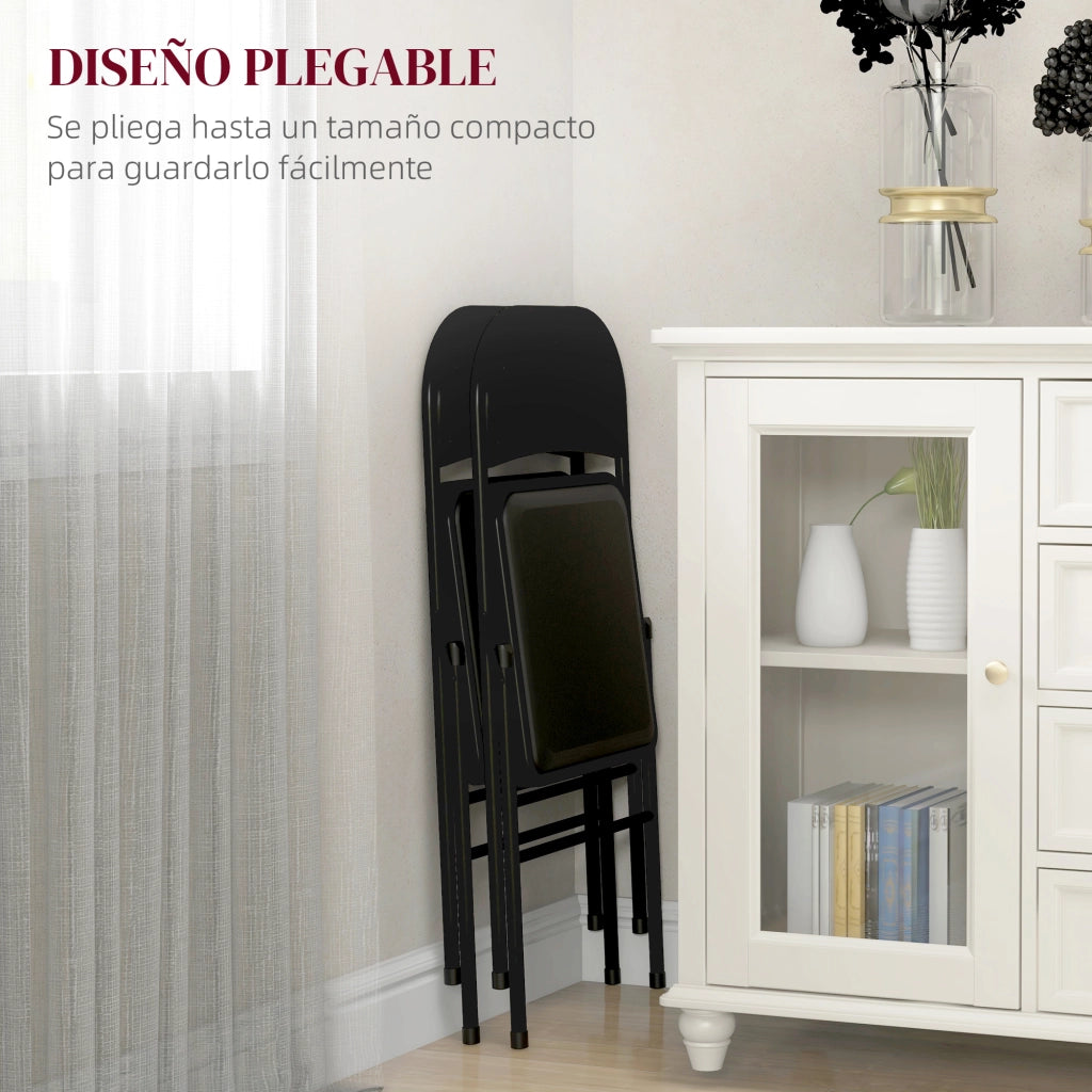Sedia da Ufficio Abatibile ¨C Zephmum ¨C Struttura in Acciaio 45x46x78 cm Nero