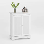 Mobile bagno con 1 anta; ripiano regolabile e design boho moderno per bagno; soggiorno e cucina; bianco