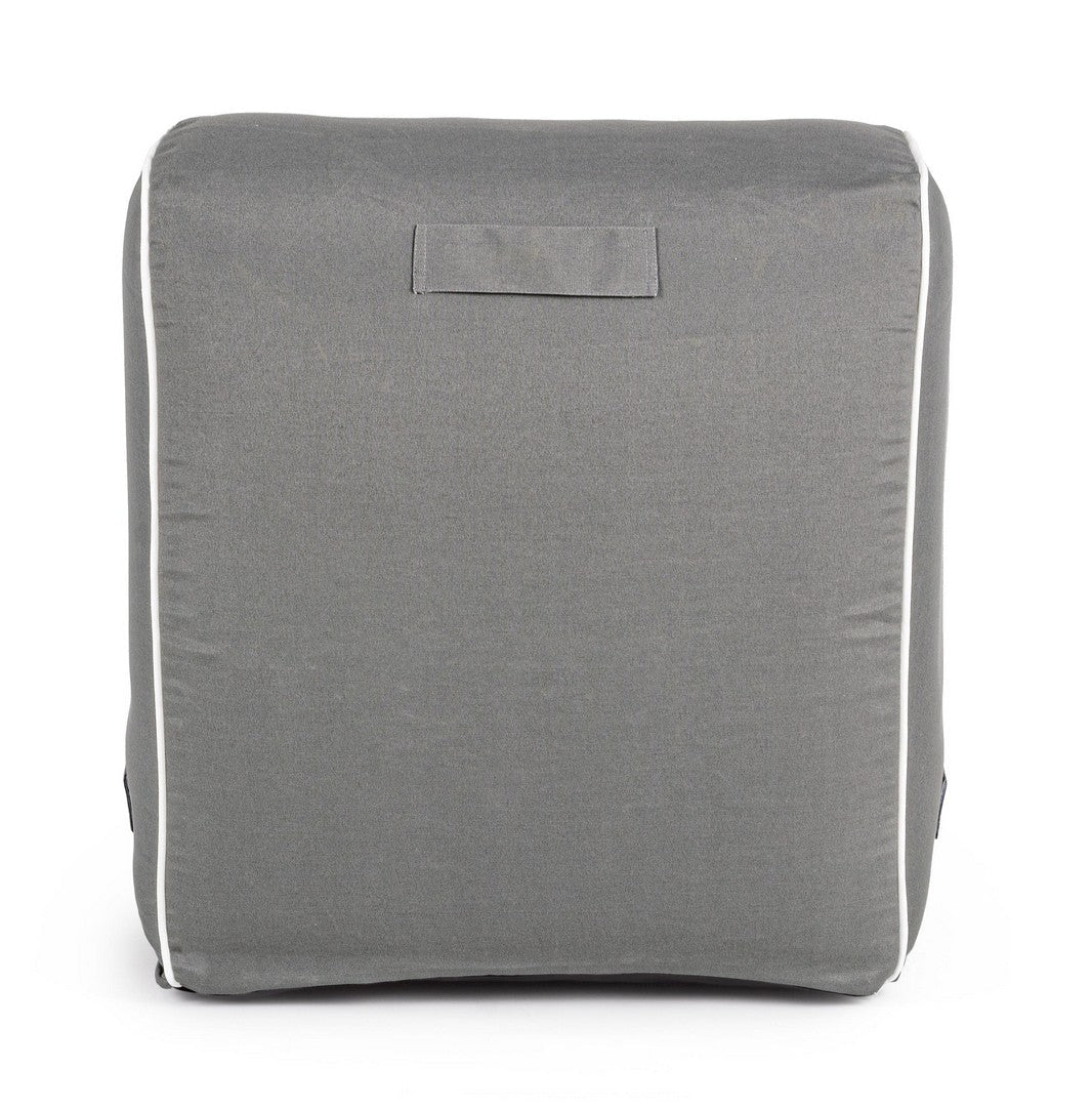 Poltrona Pouf Chaise Lounge Gonfiabile 90x60x70 cm in Poliestere Rihanna Grigio