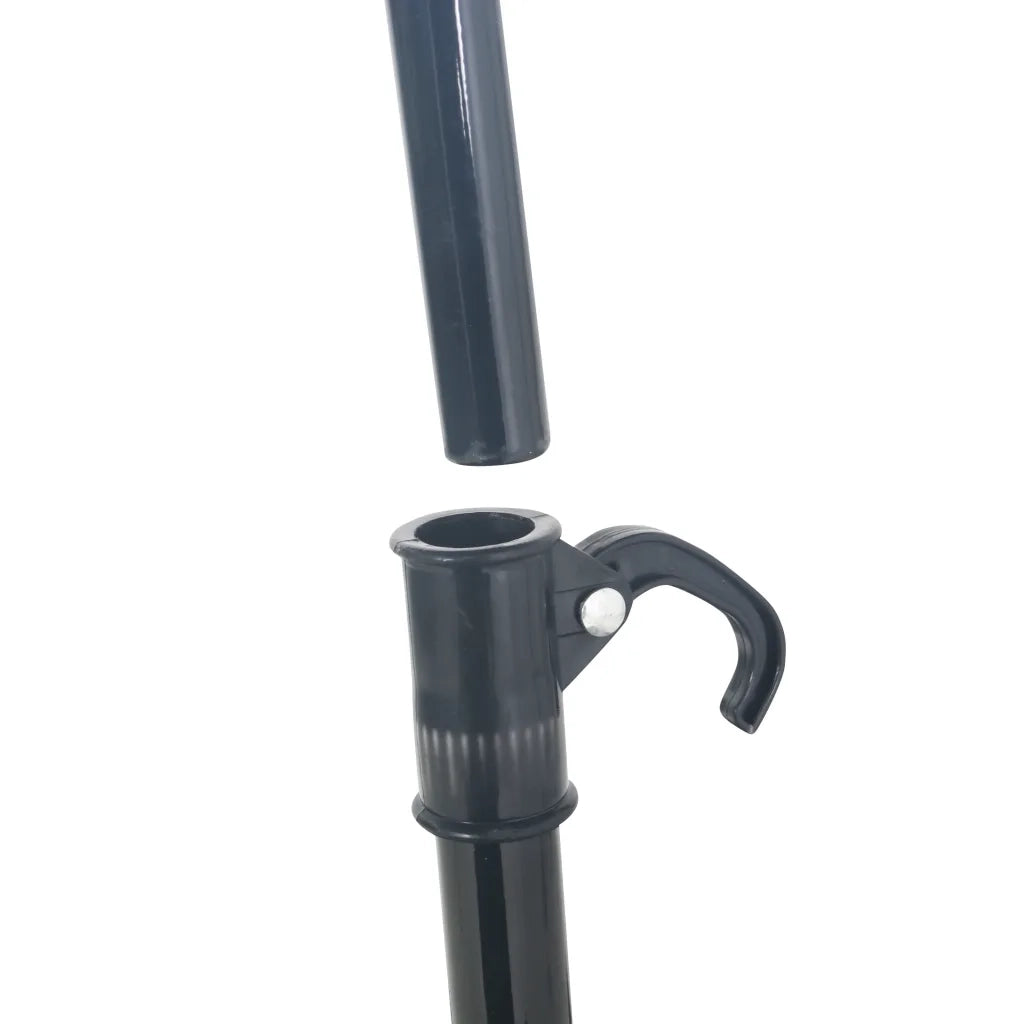 Lettino Prendisole con Ombrellone in Polyrattan Grigio 48125