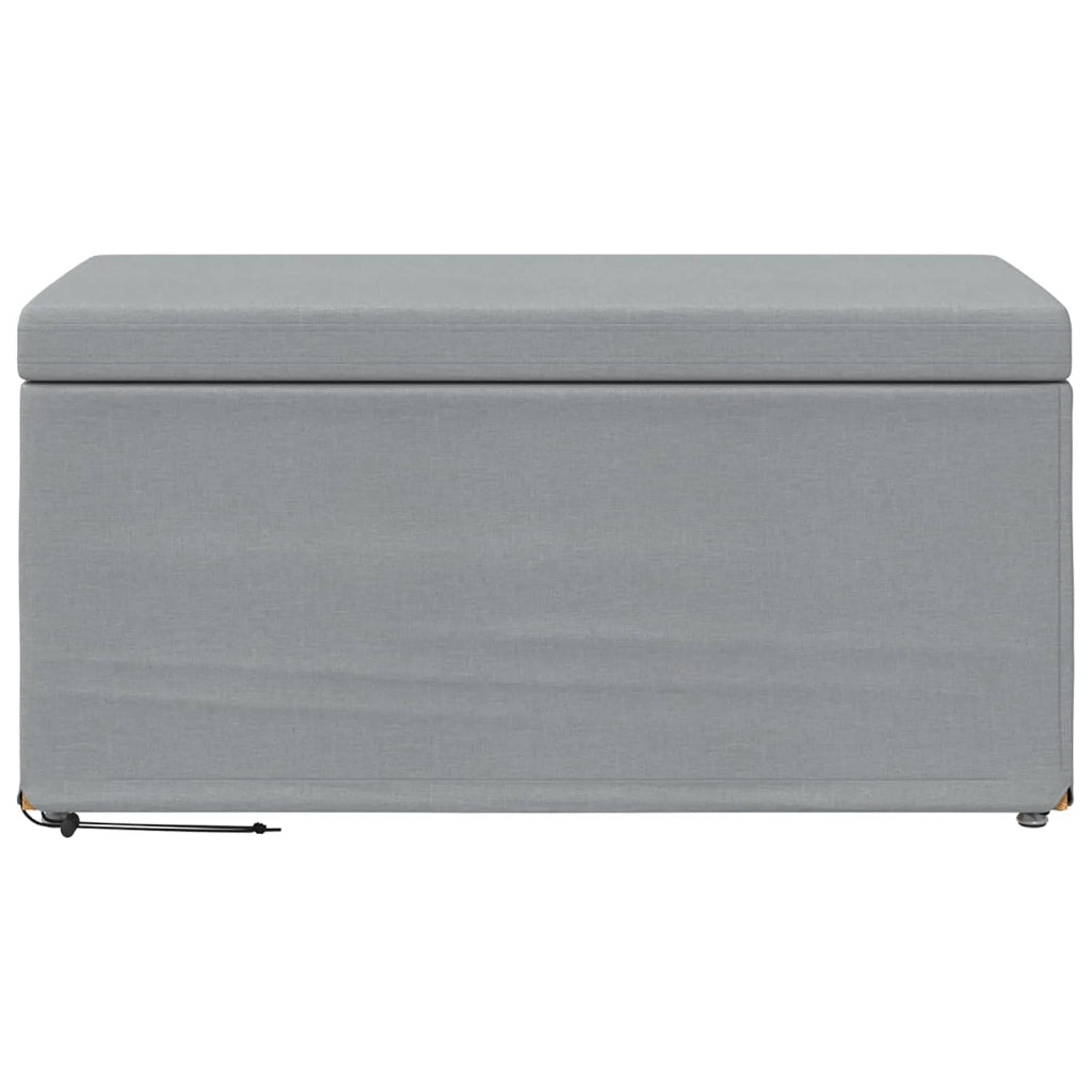 Pouf Grigio chiaro Tessuto e Legno Ingegnerizzato 876773