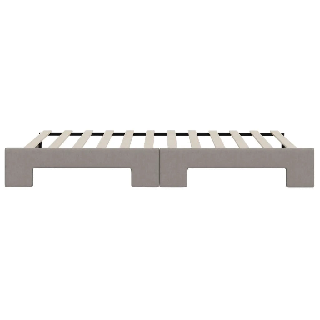 Divano Letto con Letto Estraibile Tortora 90x200 cm in Tessuto