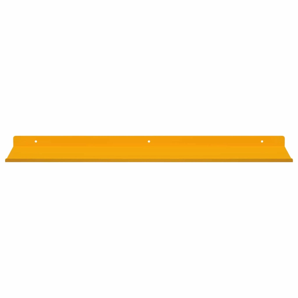 Mensola sospesa 4 pcs Giallo senape 60 x 18 x 2,5 cm Acciaio
