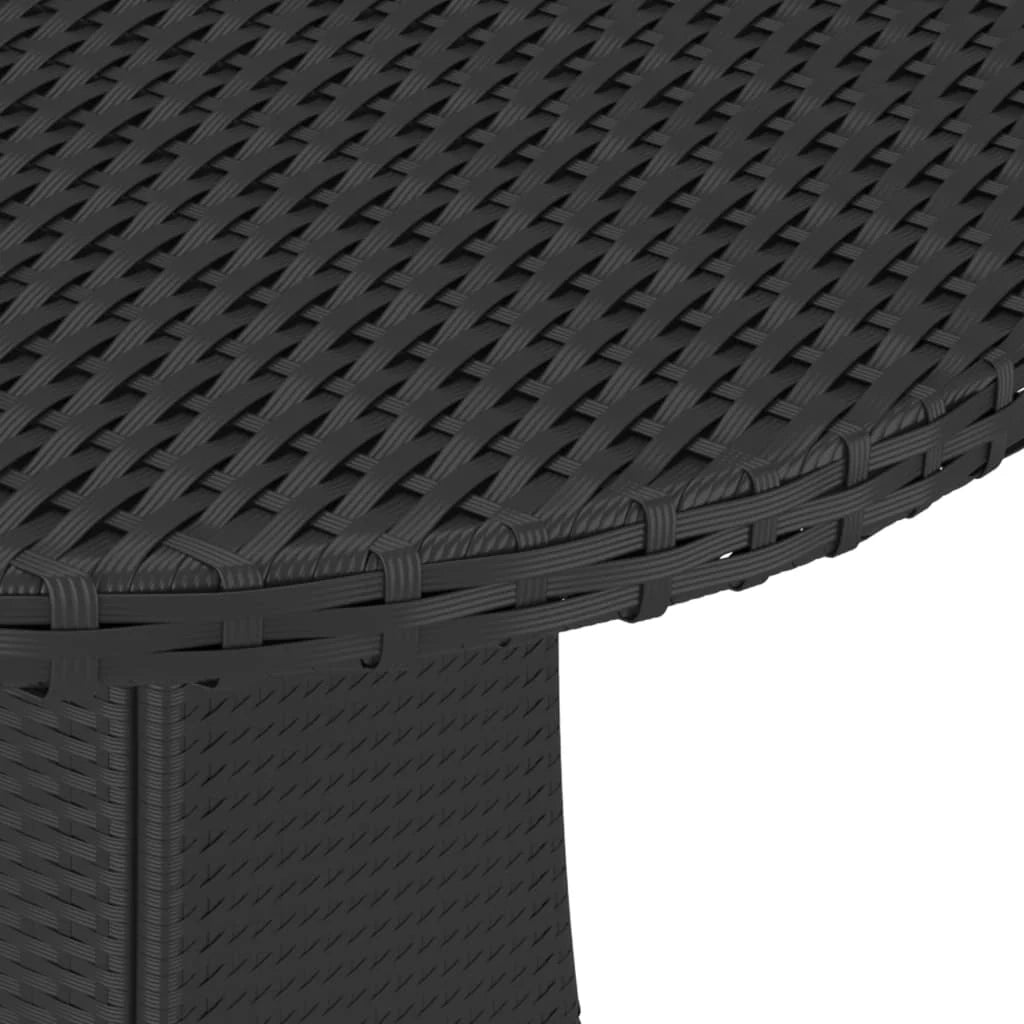 Set di mobili da giardino mobili da esterno 5 pezzi con cuscini resina intrecciata nera 02_0016476
