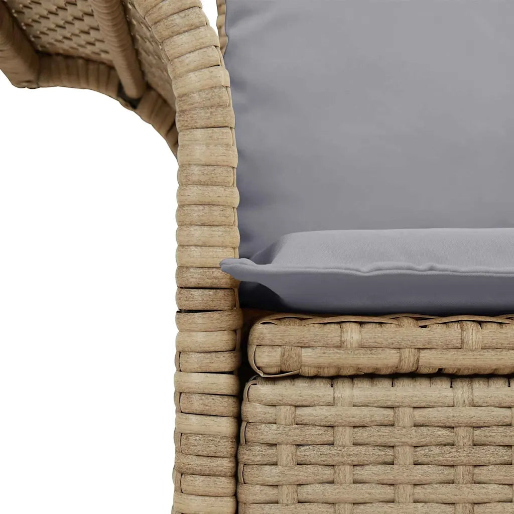 Divano da giardino con cuscino-Sofa da Giardino-Divano da esterno Beige 141 x 62 x 69cm polyrattan 843581