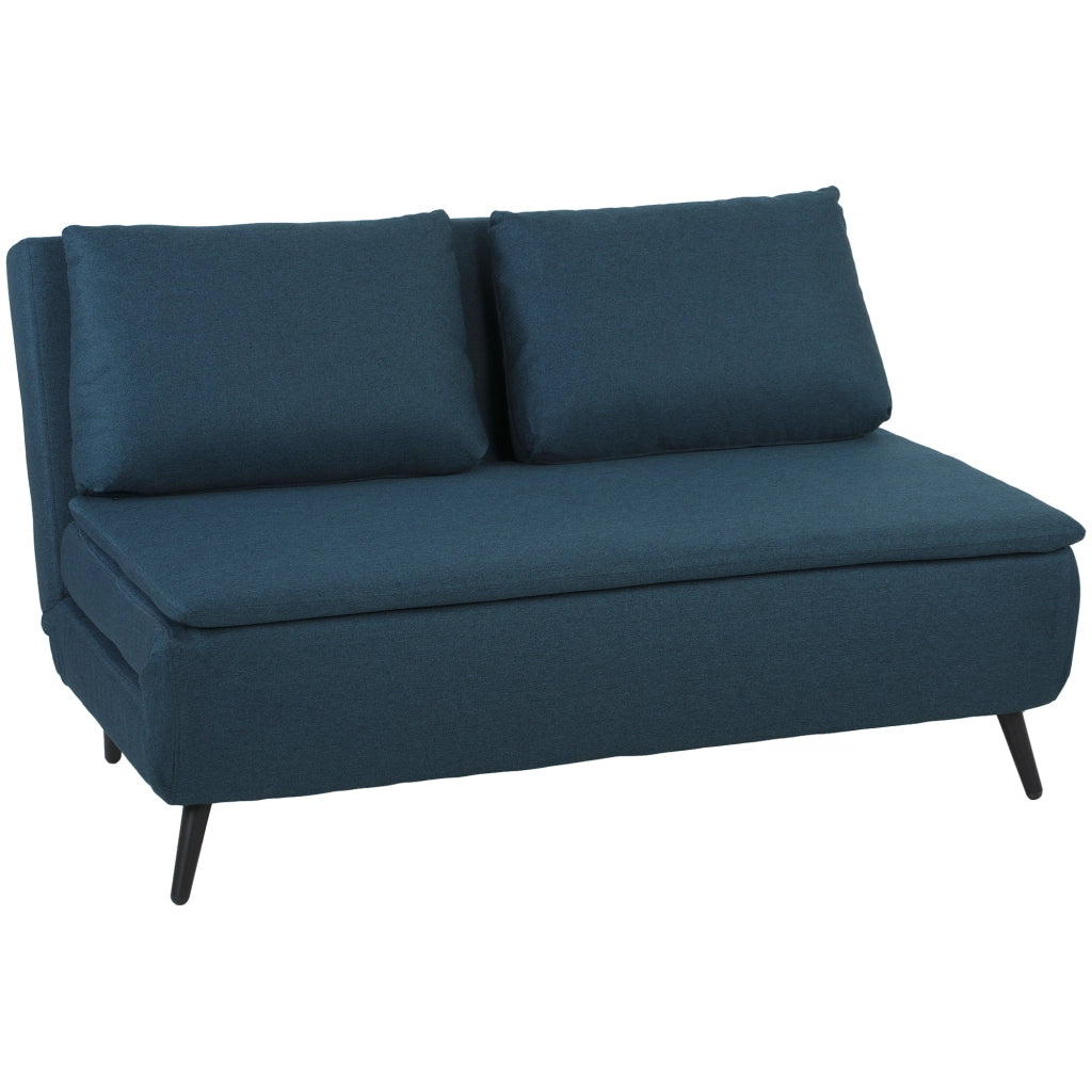 Divano Letto Clic-Clac 2 Posti ¨C Xylo ¨C Blu con Schienale Regolabile e Cuscino