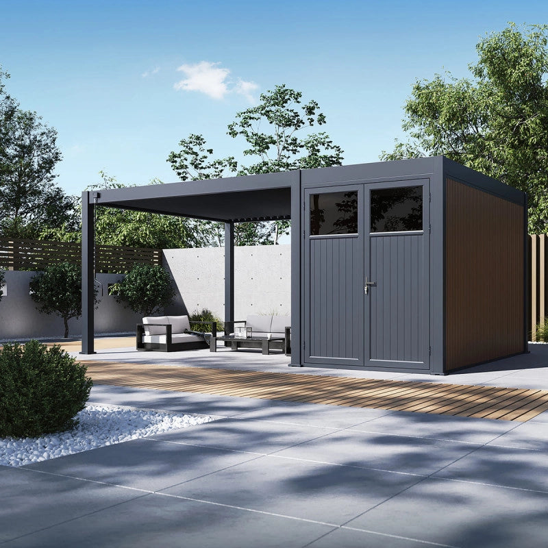 Casetta da giardino per pergola bioclimatica autoportante OmbrÃ©a - 4M