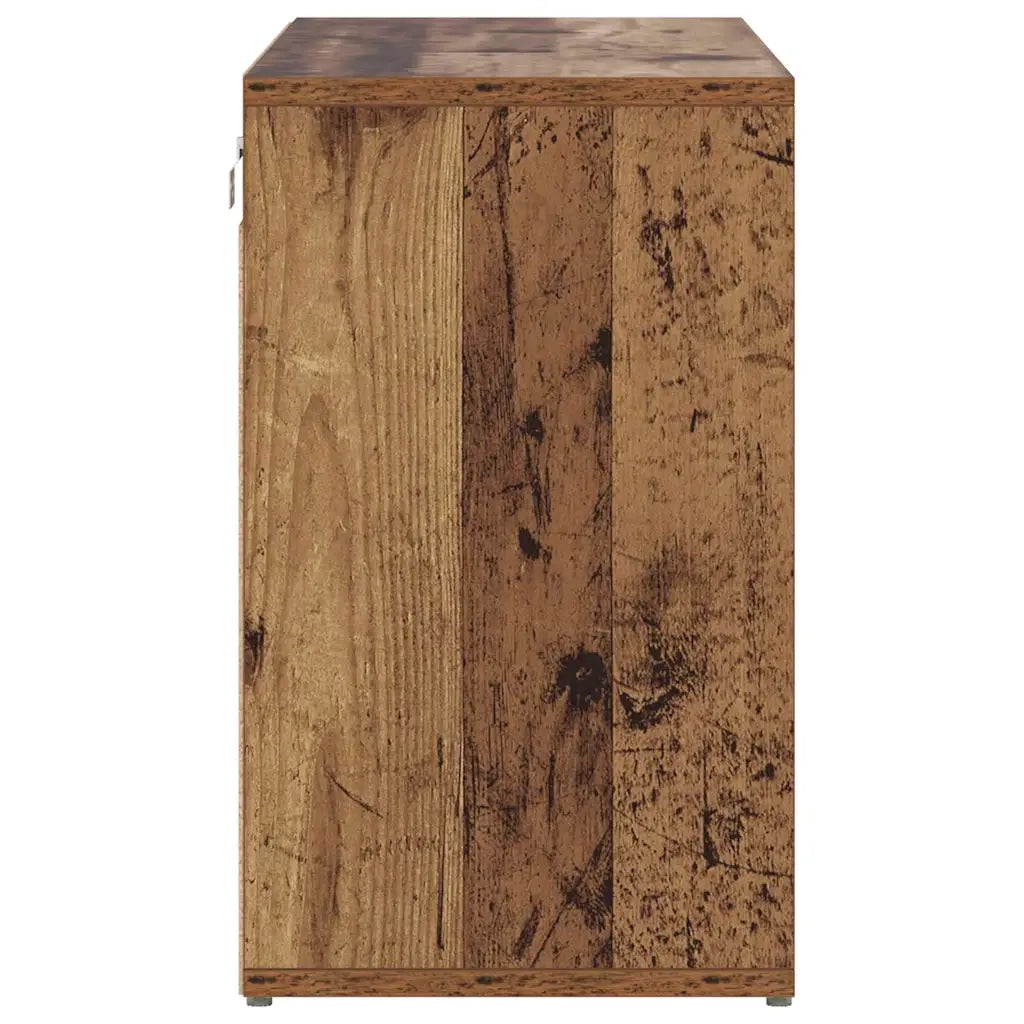 vidaXL Scarpiera Legno vecchio 77.5 x 30 x 51 cm Legno multistrato
