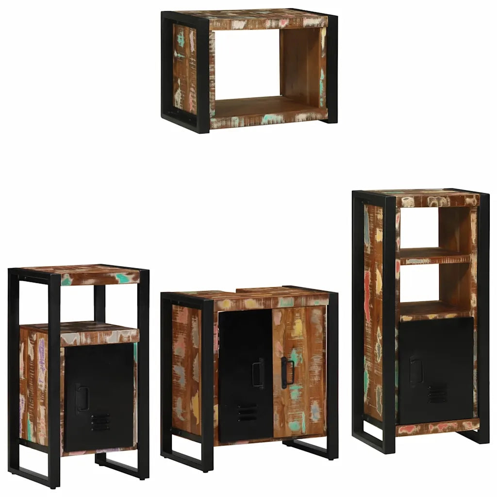 Set di mobili per il bagno 4 pcs Legno Recuperato Massello 3305671