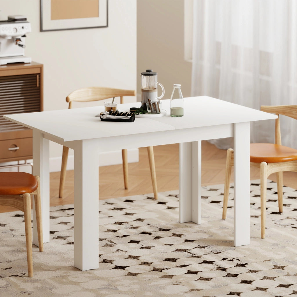 Tavolo da Pranzo Allungabile per 6-8 Persone ¨C Zephmum ¨C Bianco 140-180x80 cm