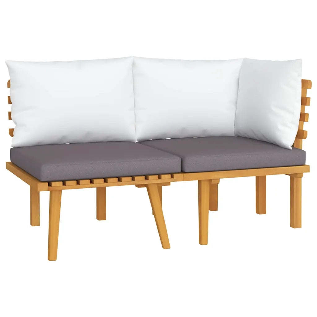 Salotto da Giardino-Set Divani da Giardino 2 pz con Cuscini in Massello di Acacia 645723
