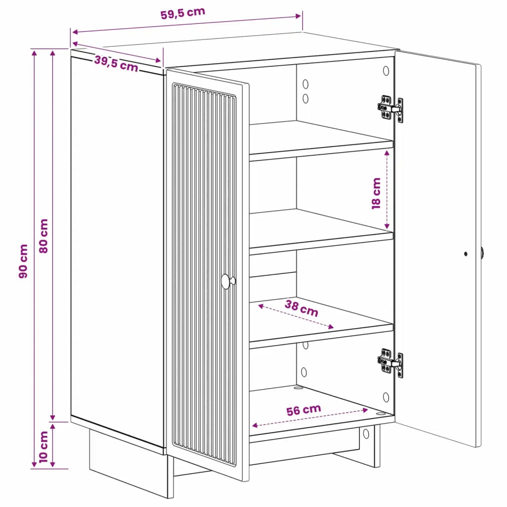 Mobile per scarpe EDE 59,5 x 39,5 x 90 cm Legno ingegnerizzato 895985