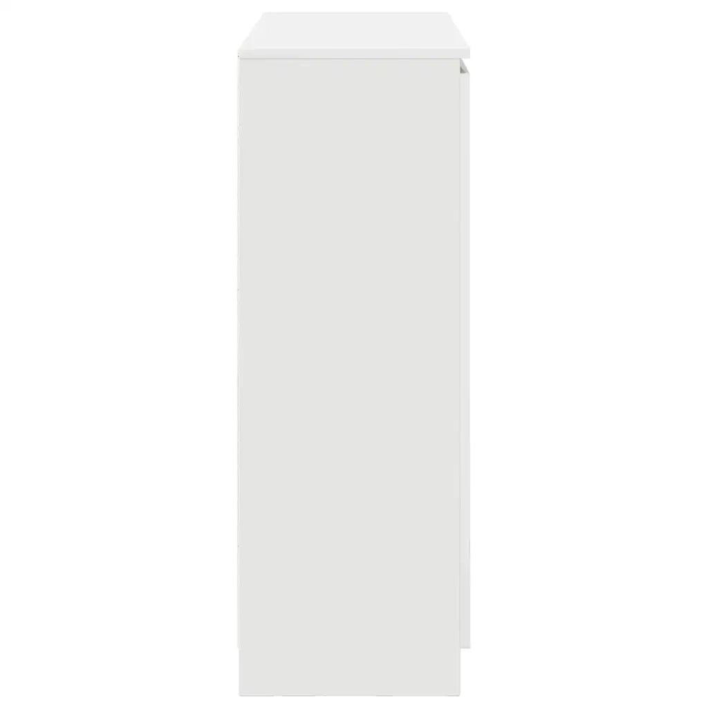 Credenza con Cassetti Bianco 100,5x35x98,5 cm Legno Multistrato
