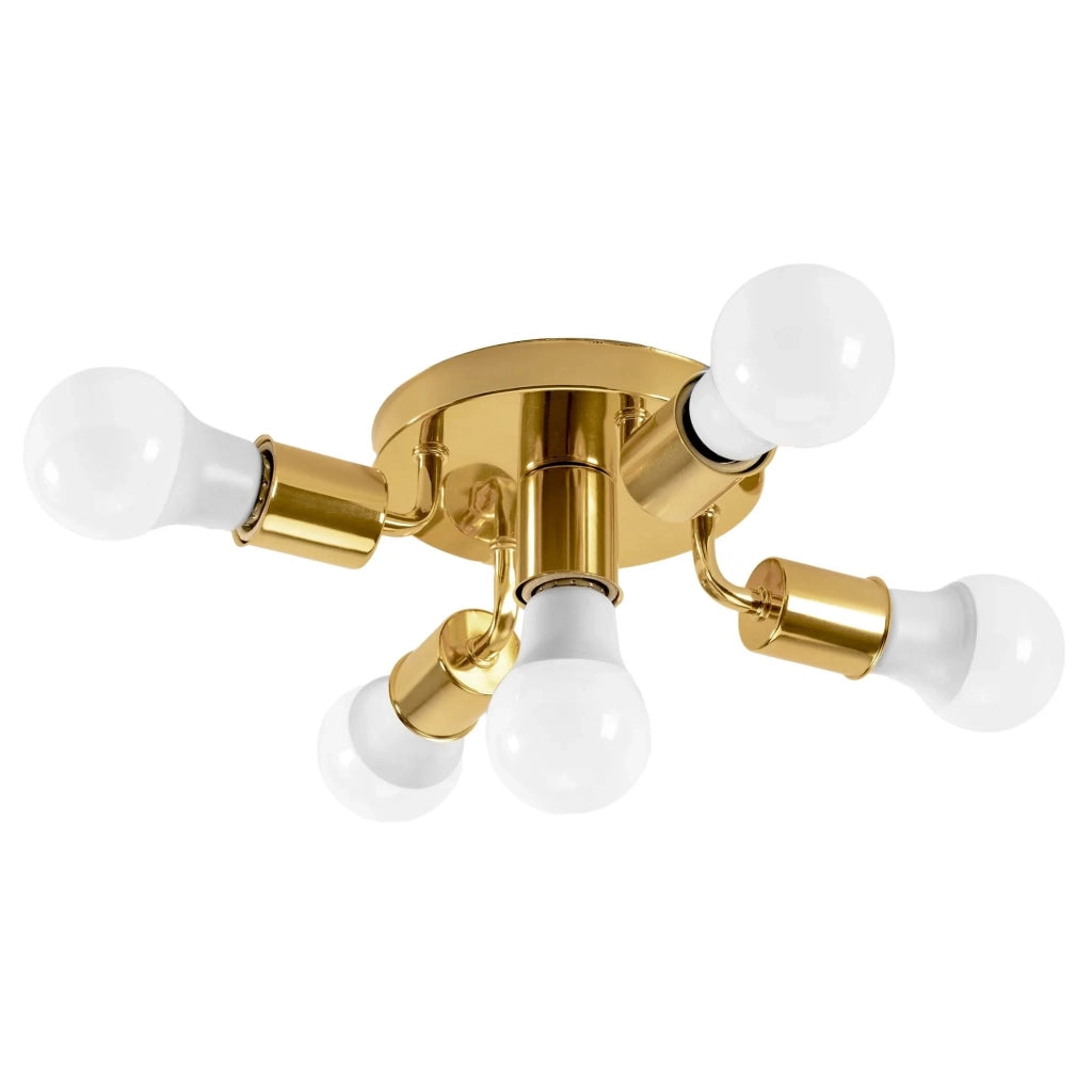 Plafoniera Riflettore Metallo APP708-5C Oro