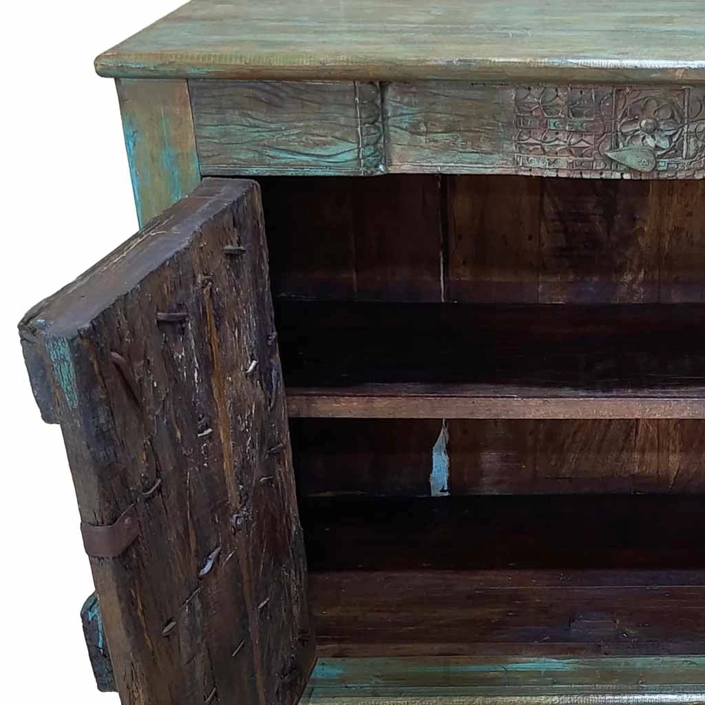 Credenza artigianale in legno 116x49x90h cm
