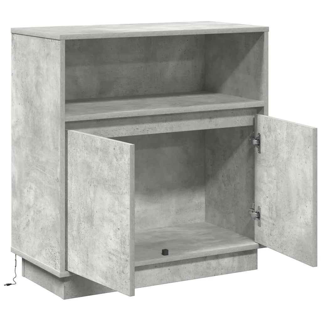Credenza | Madia LED Grigio cemento 71 x 34,5 x 75 cm Legno multistrato