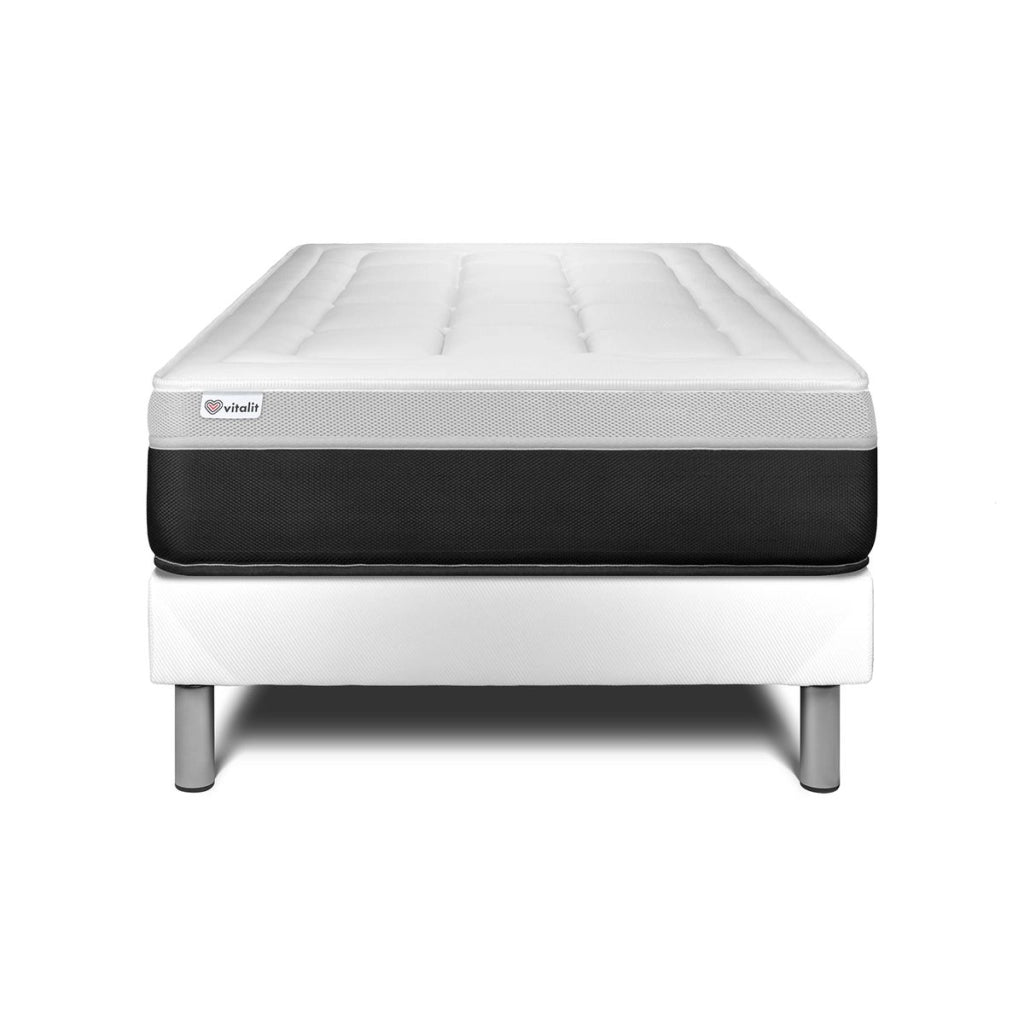 Letto con materasso FORM 120 x 190 cm Rete kit Bianco