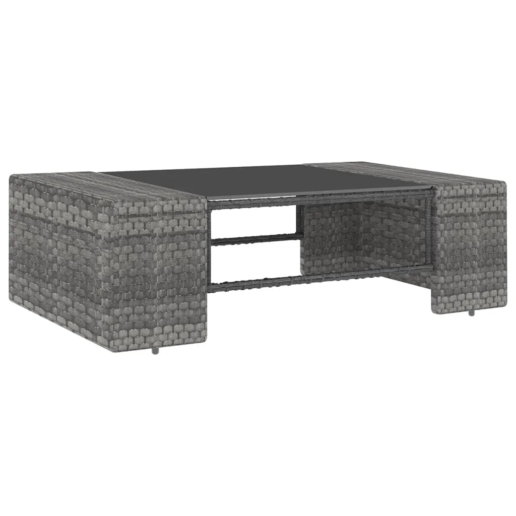 Set Divani da Giardino 11 pz con Cuscini in Polyrattan Grigio 3067187