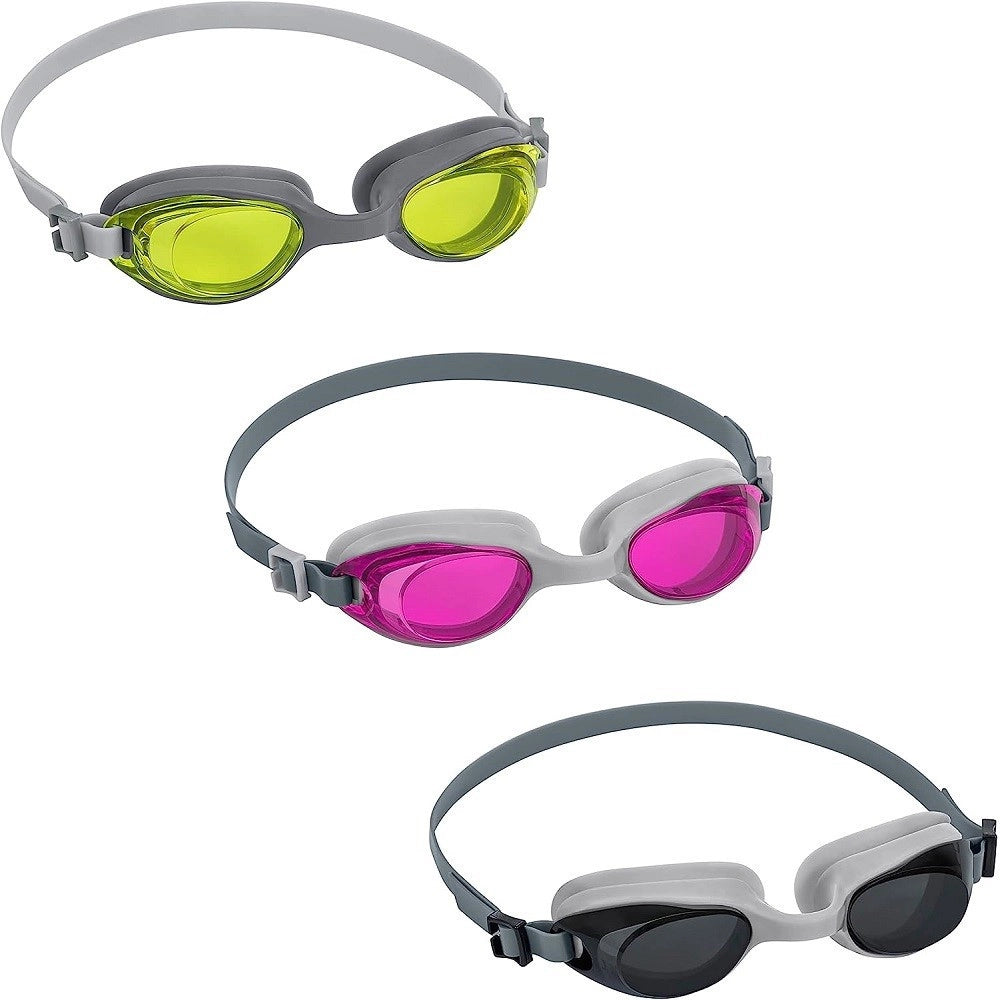 Trade Shop - Occhialini Nuoto Piscina Actiwear 14+ Anni In Silicone 3 Colori Assortiti 21051 -