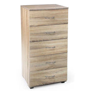 GAIA CASSETTIERA A 5 CASSETTI 50 X 40 X 101 CM IN COLORE ROVERE