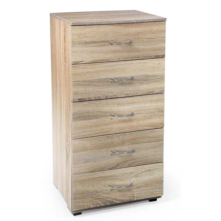 GAIA CASSETTIERA A 5 CASSETTI 50 X 40 X 101 CM IN COLORE ROVERE