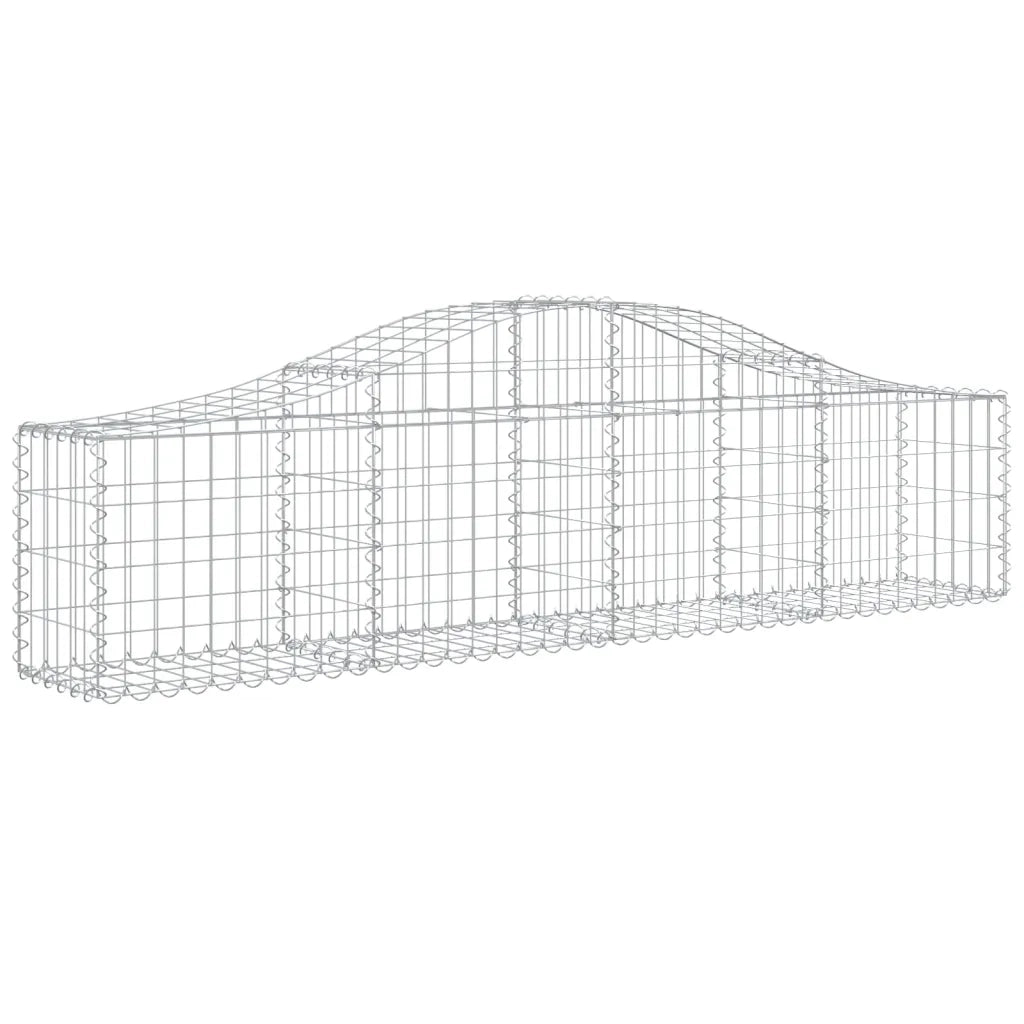 Cesti Gabbioni ad Arco 8 pz 200x30x40/60 cm Ferro Zincato 3145373