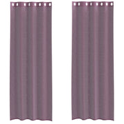 Tende in Voile con Occhielli 2 pz Viola 140x300 cm