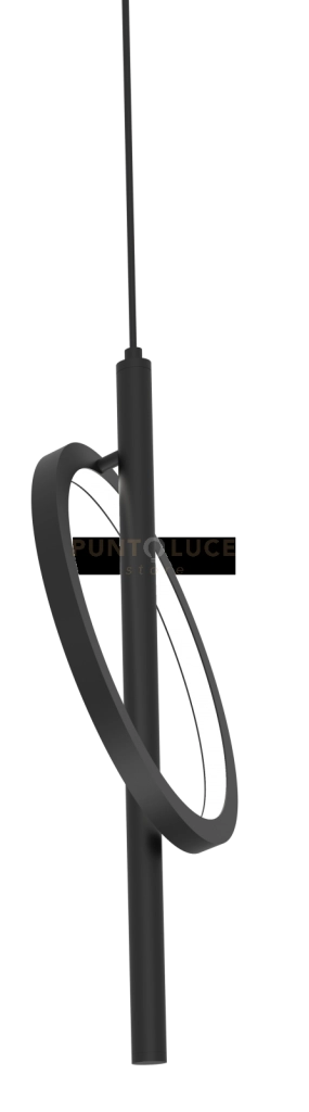 LIAM-S1 N Sospensione 1 luce led struttura in metallo nero opaco diffusore cover siliconica, 12W, dimmerabile SDD 2800 - 5000k lumen 821