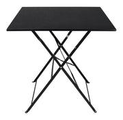 Tavolo pieghevole in metallo nero, tavolo richiudibile 70x70 cm - Sorrento - TQ10-7.7SOPI