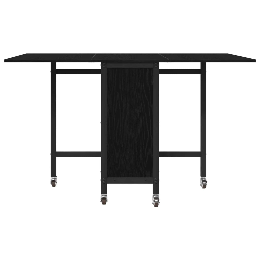 Tavolo da pranzo pieghevole con ruote 130 x 80 x 76,5 cm