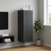 Mobiletto a muro Nero 33 x 34,5 x 90 cm Legno ingegnerizzato 897906