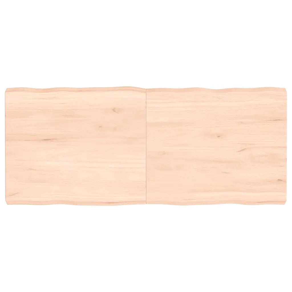 Piano per Tavolo 140x60x(2-6) cm Rovere Non Trattato Bordi Vivi