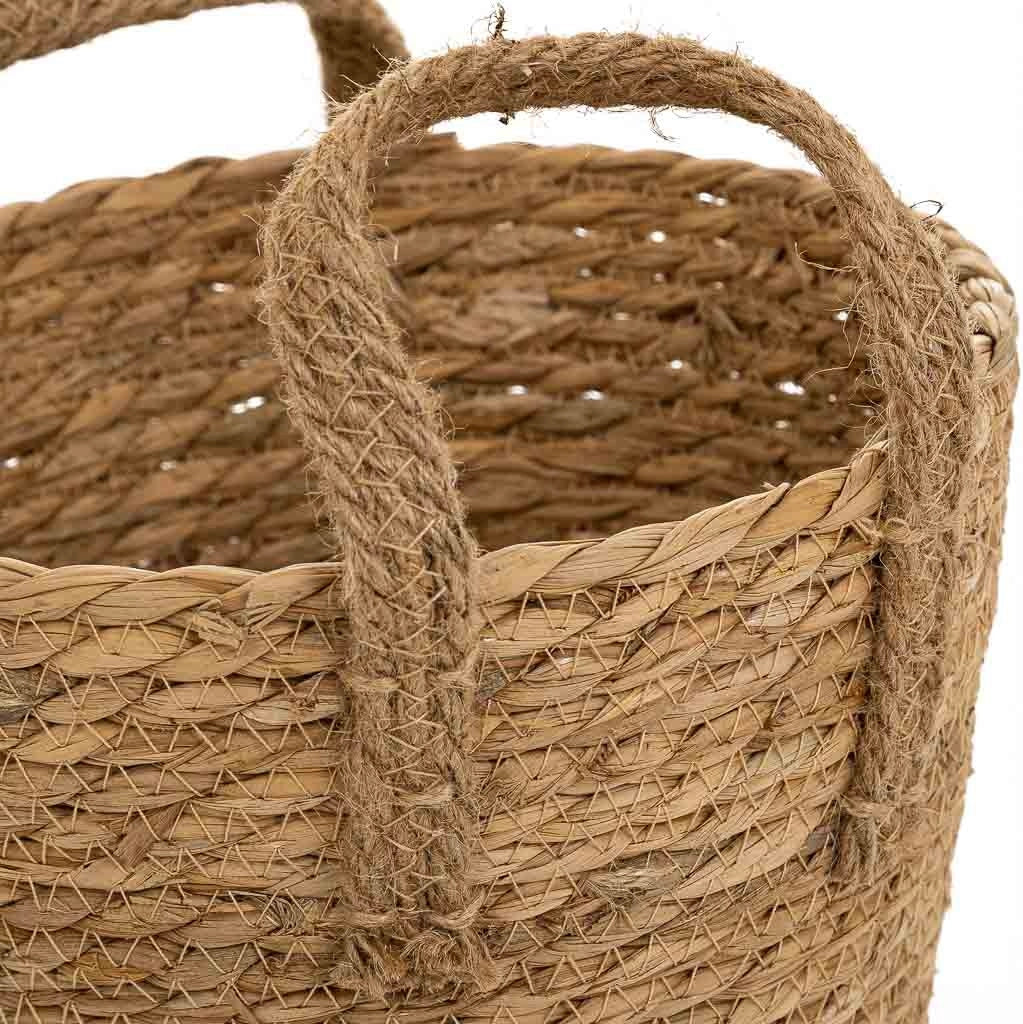 Cesto in fibra naturale marrone D23x19/26