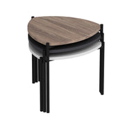 Set di 3 tavolini "Lenny" in legno - 45 x 45 x 45 cm - Multicolore