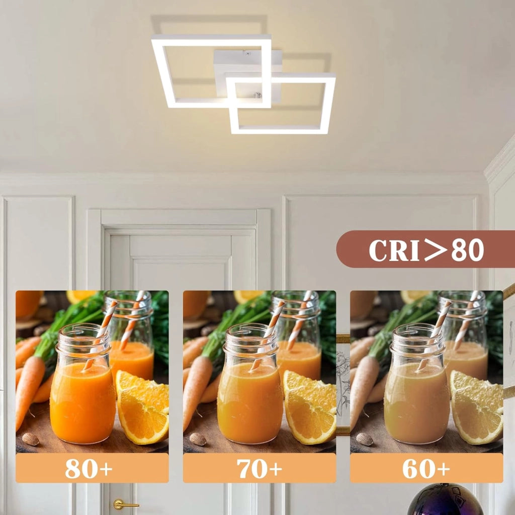 ZMH Lampada da soffitto plafoniera LED moderna bianca 24W per camera letto corridoio