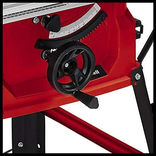Einhell 4340490 TC-TS 2025-2 U Sega circolare da banco 2000 W regolazione altezza e inclinazione lama guida parallela arresto angolare ±60° aspirazione integrata colore Rosso-Argento