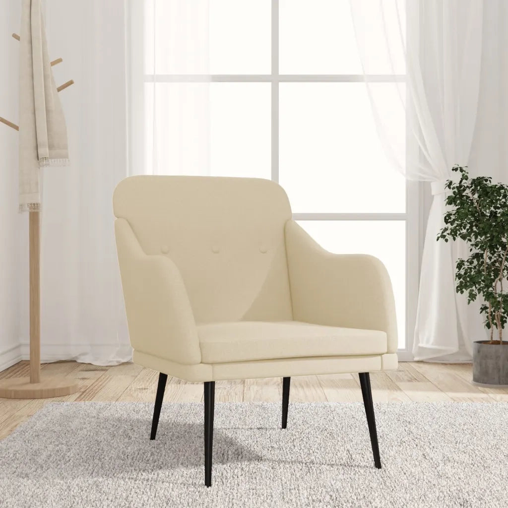 Poltrona Crema 63x76x80 cm in Tessuto cod mxl 14278