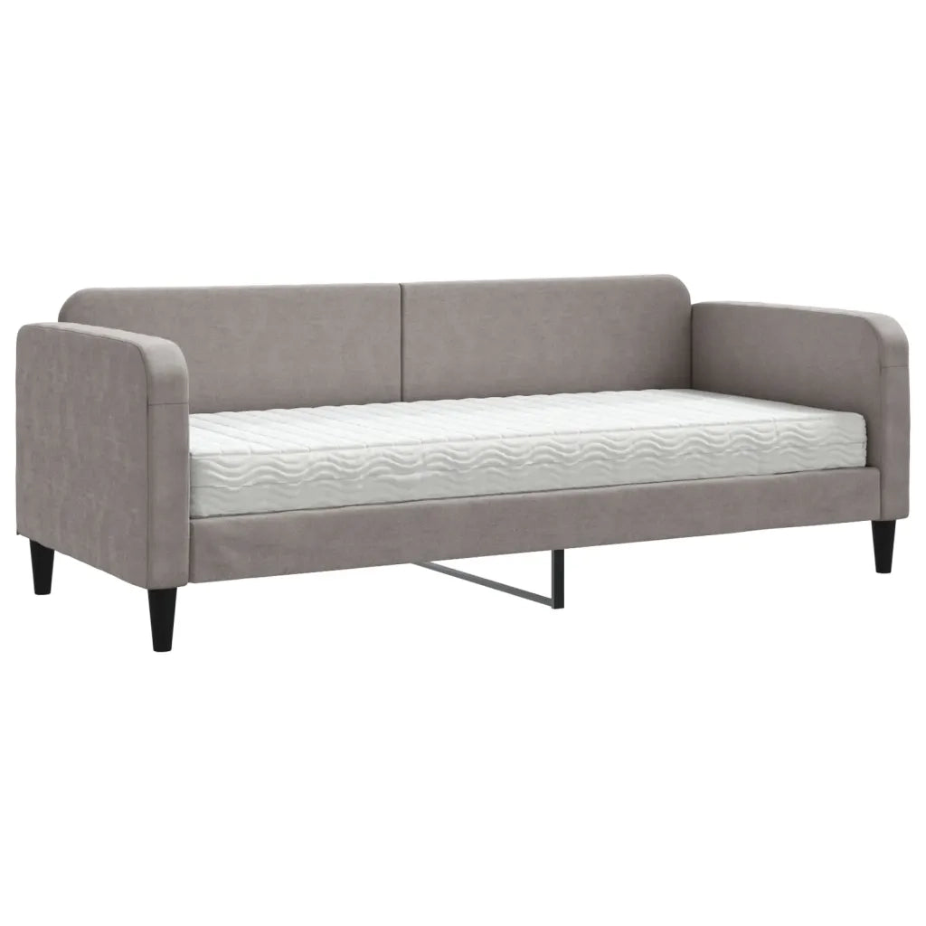 Divano letto | Sof¨¤ letto | Letto singolo con Materasso Tortora 80x200 cm in Tessuto