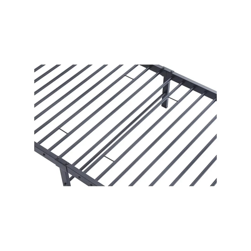 Letto SAMMY – 90x200 cm in metallo colore grigio scuro con rete inclusa