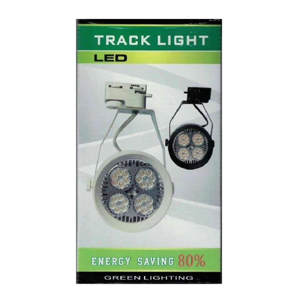 Trade Shop - Track Light Con Lampada Par 40 Watt Ventilata Attacco E27 Con Portalampada -